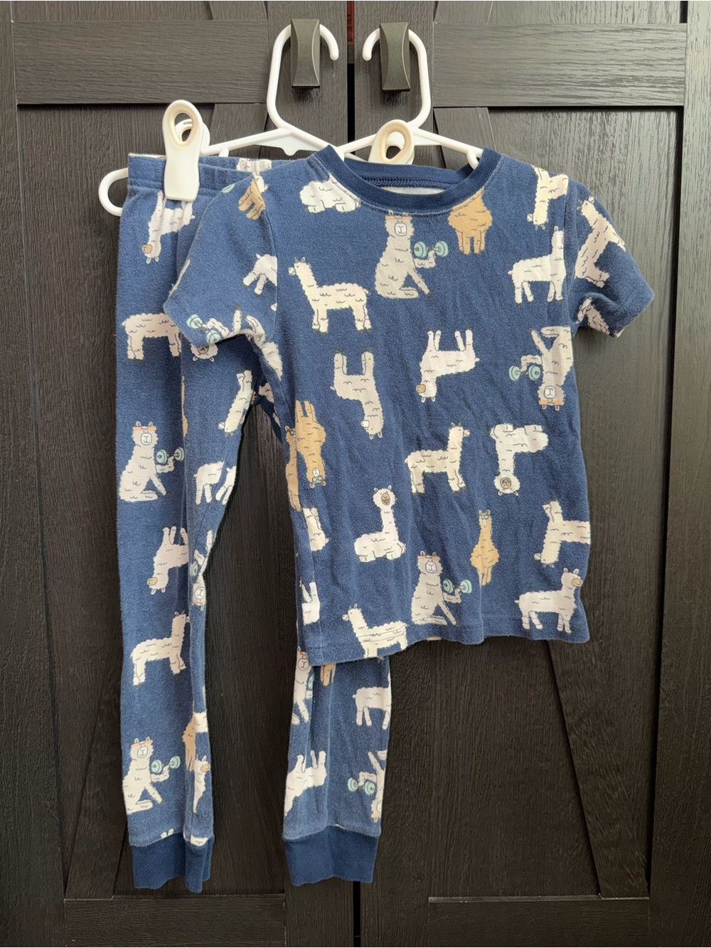 Carter's Navy Blue Llama Print Pajama Set